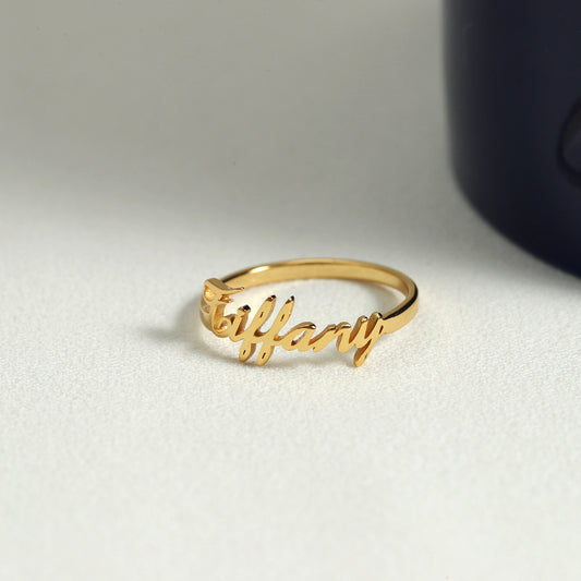 100% Fully Customizable Letter Ring (Gold,Silver,or Rose Gold Tone)