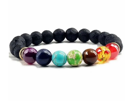 Reiki/Chakra Balancing Bracelet with Oil Diffusing Beads